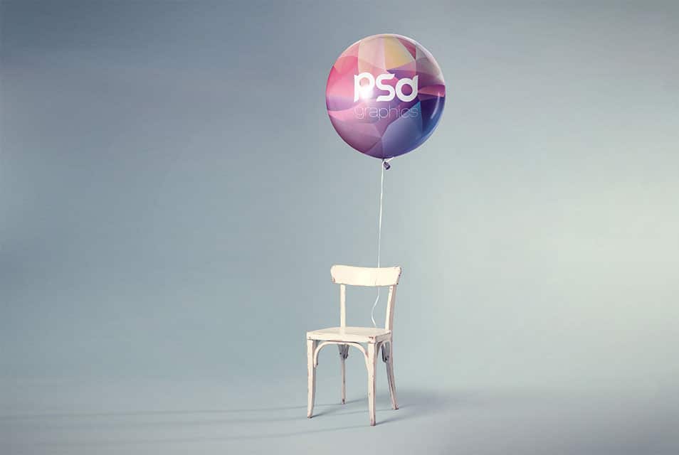Balloon Mockup Free PSD