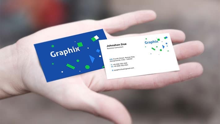 Business Card In Hand Mockup