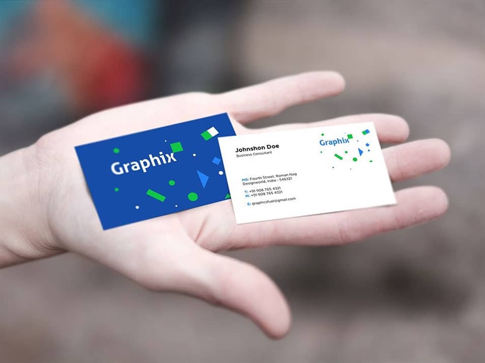 Business Card In Hand Mockup