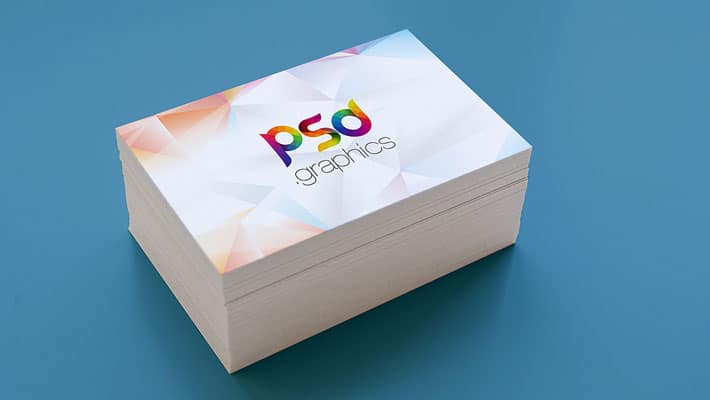 Business Card Stack Mockup PSD
