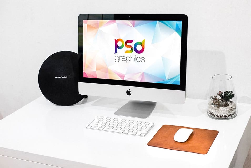 Clean iMac Mockup PSD Template