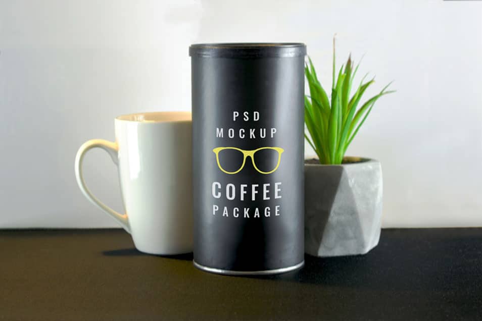 Coffee Tube Package Mockup