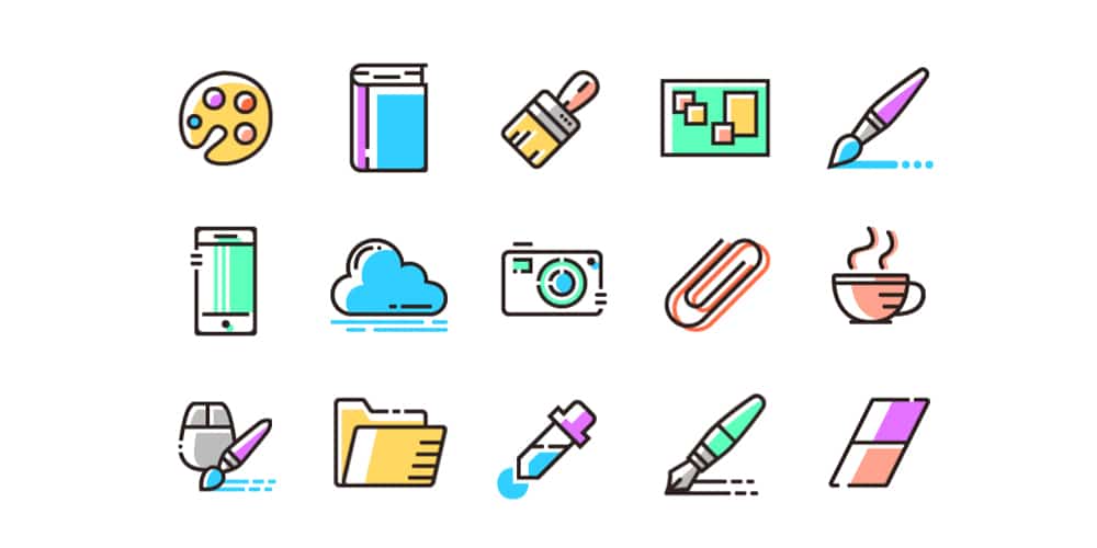 Colored Line Icons