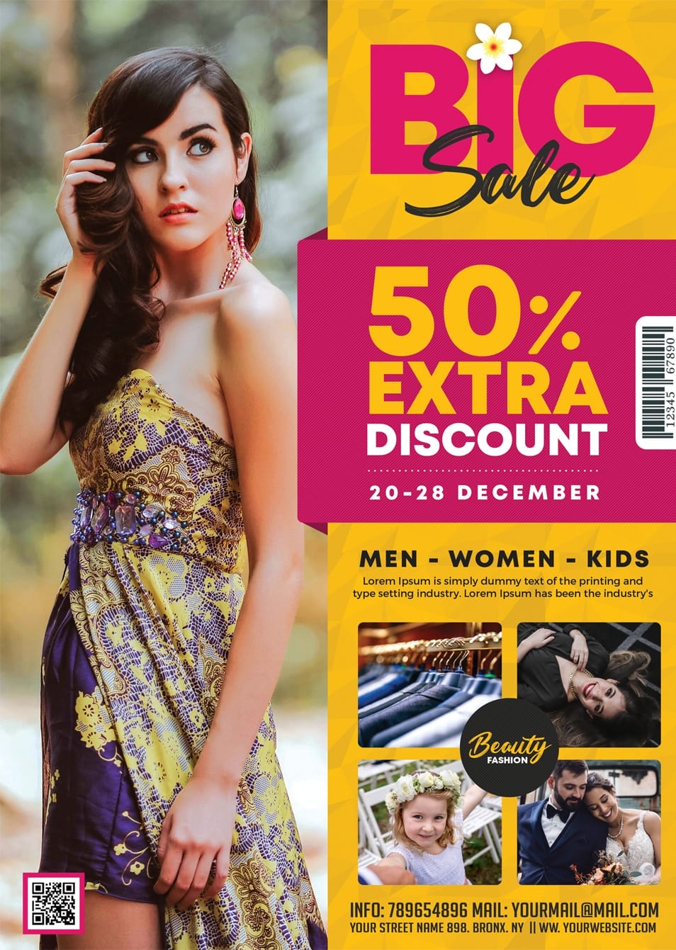 Fashion Big Sale Flyer Template PSD