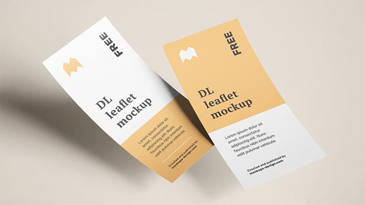 Flying DL Leaflets Mockup