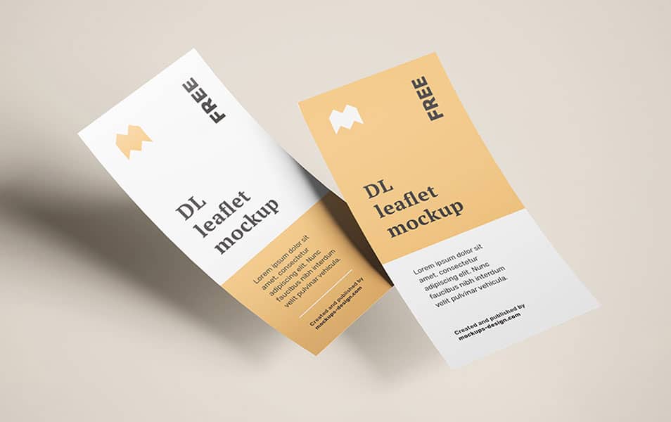 Flying DL Leaflets Mockup