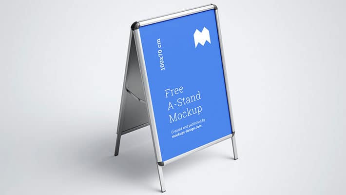 Free A-Stand Mockup