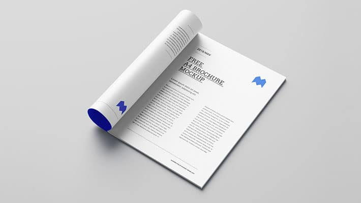 Free A4 Brochure Mockup