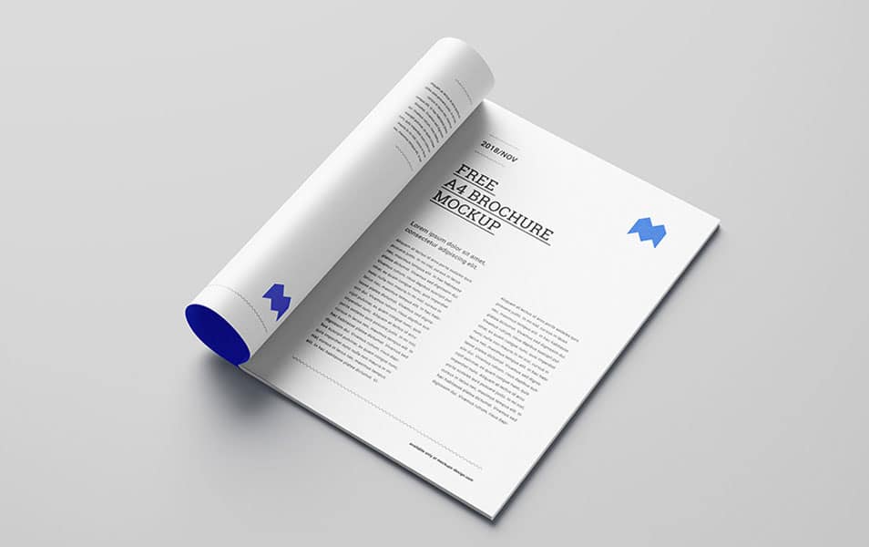 Free A4 Brochure Mockup