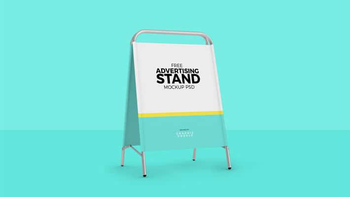 Free Advertising Stand Mockup PSD