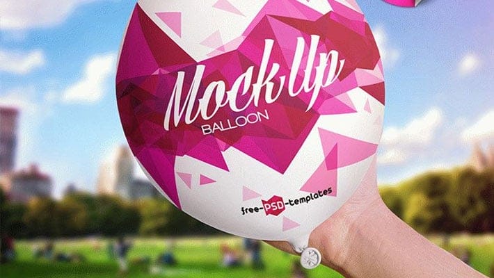 Free Balloon Mock-up in PSD