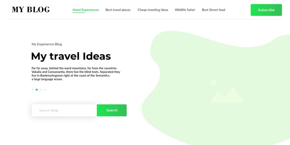 Free Blog Page for Adobe XD