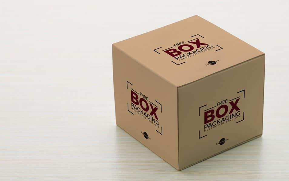 Free Box Packaging Mockup PSD Template