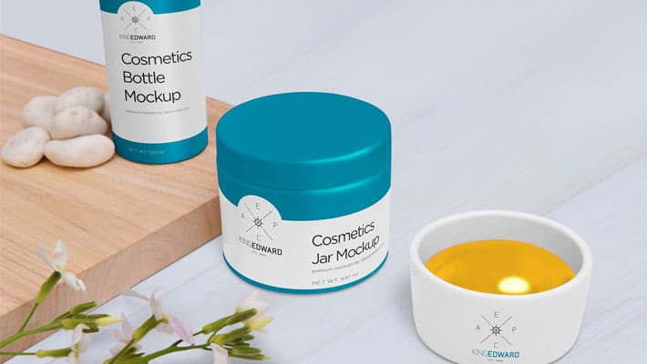 Free Cosmetic Bottle Mockup