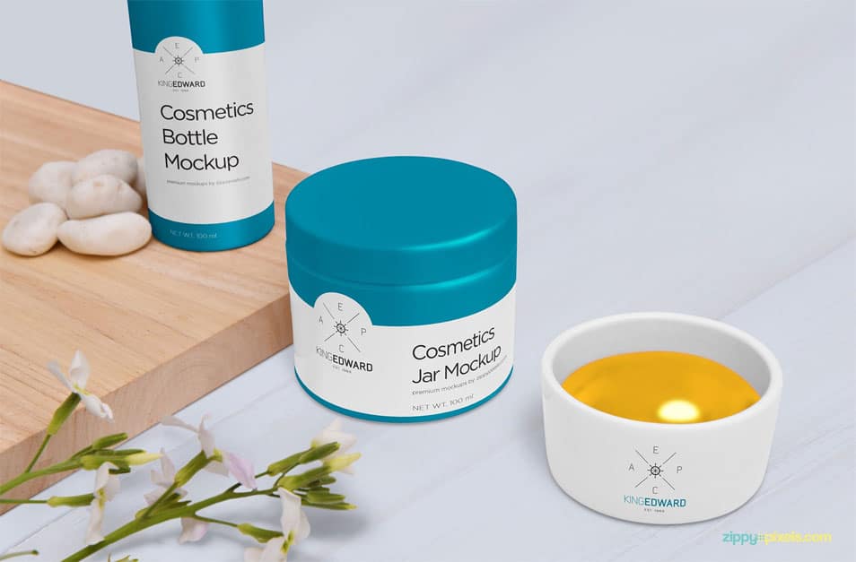 Free Cosmetic Bottle Mockup