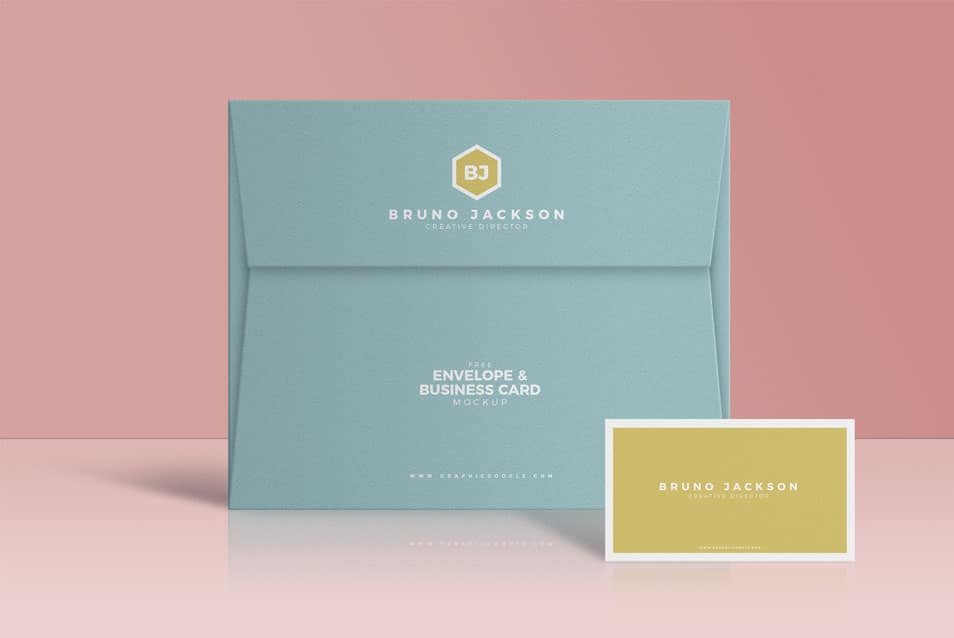 Free Envelope & Business Card Mockup PSD