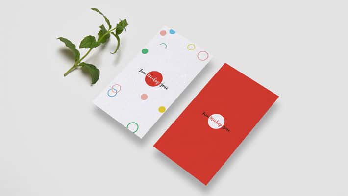 Free Front & Back Vertical Business Card Mockup