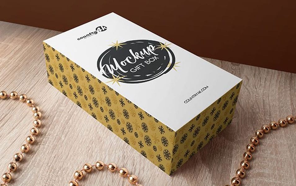 Free Gift Box MockUp in 4k