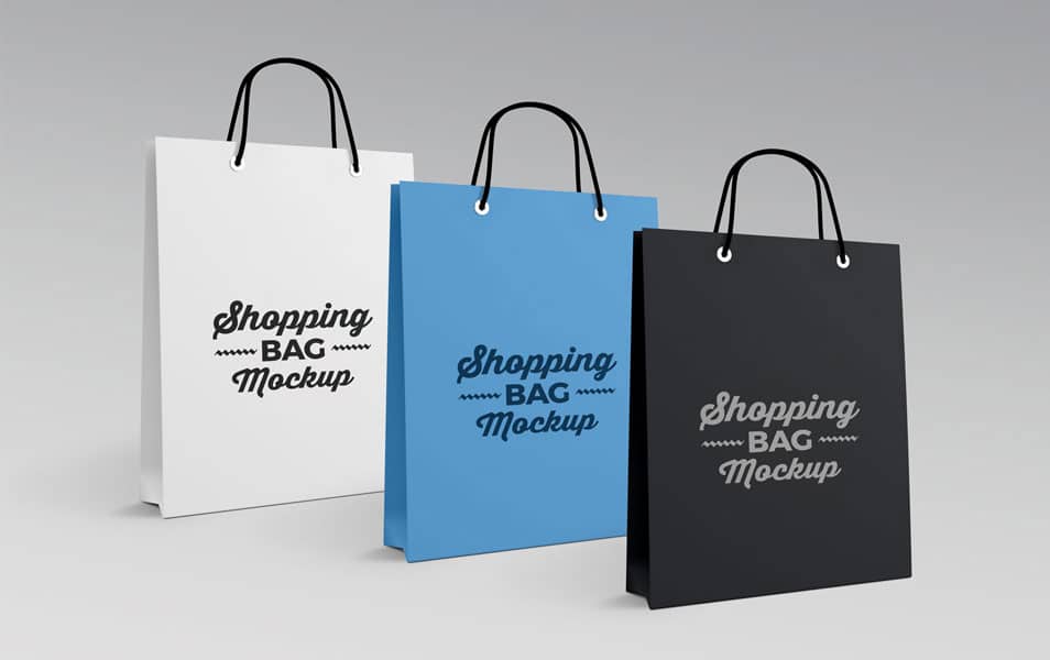 Free High Quality Paper Shopping Bag Mockup PSD