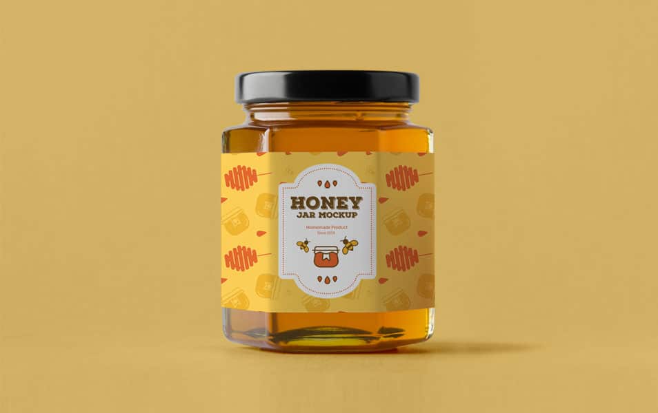Free Honey Jar Mockup PSD