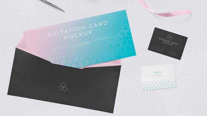 Free Invitation Mockup PSD