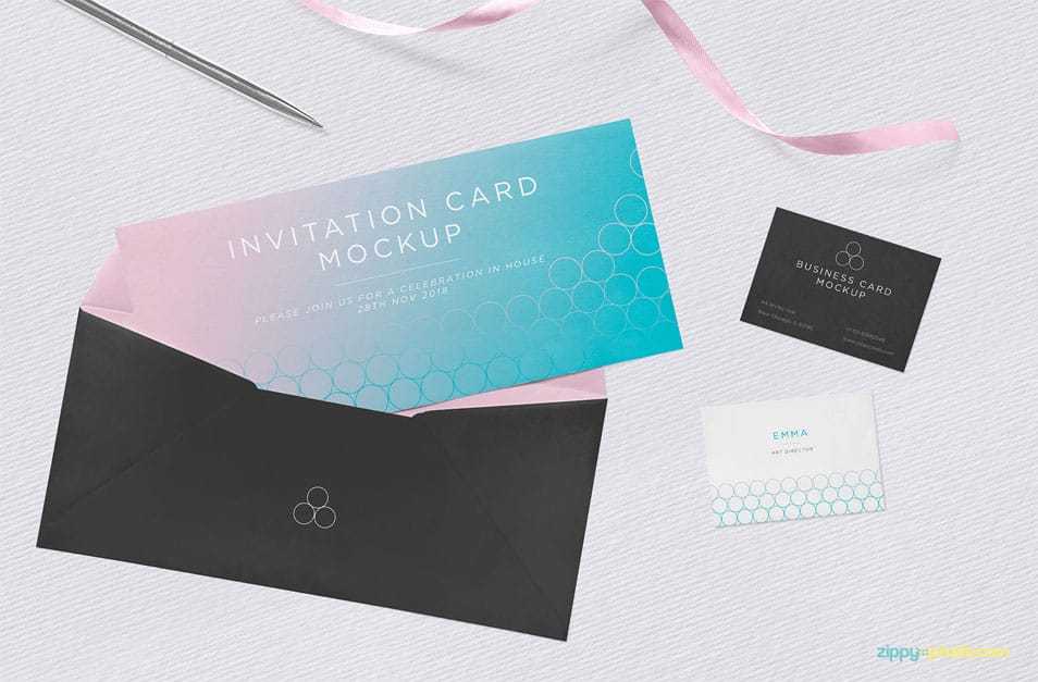 Free Invitation Mockup PSD