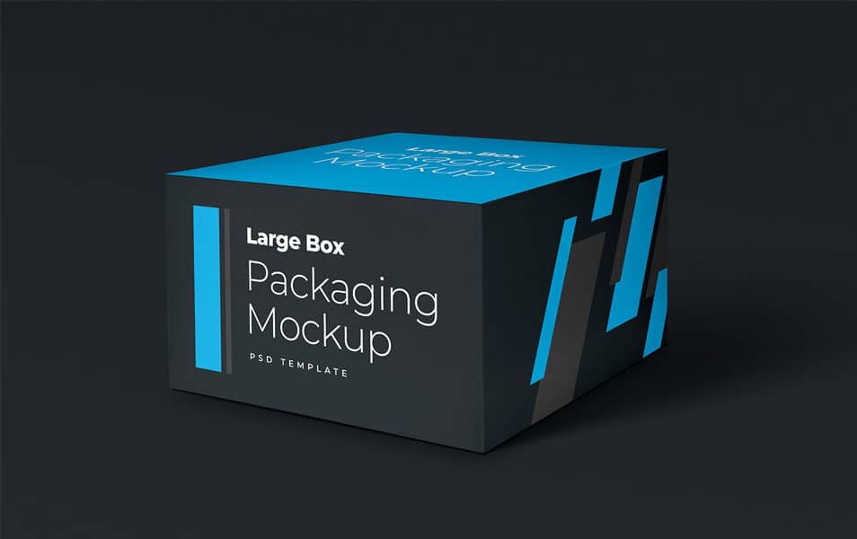 Free Large Box Packaging Mockup