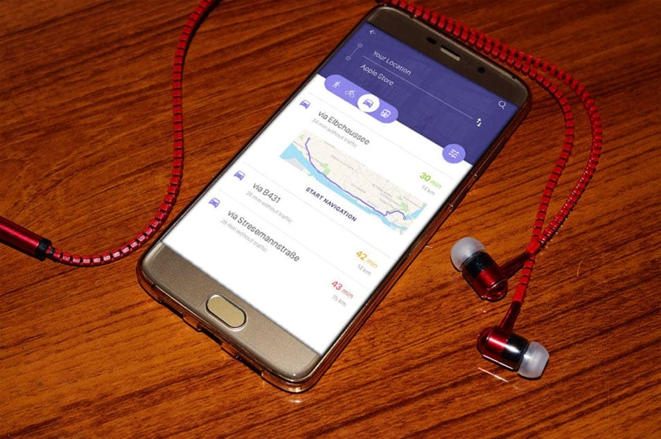 Free Music UI PSD Mockup