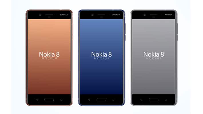 Free Nokia 8 Android Smartphone Mockup