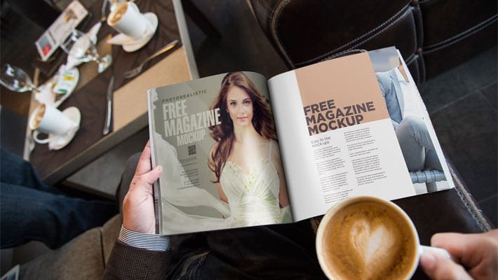 Free Photo Realistic Magazine Ad Mockup