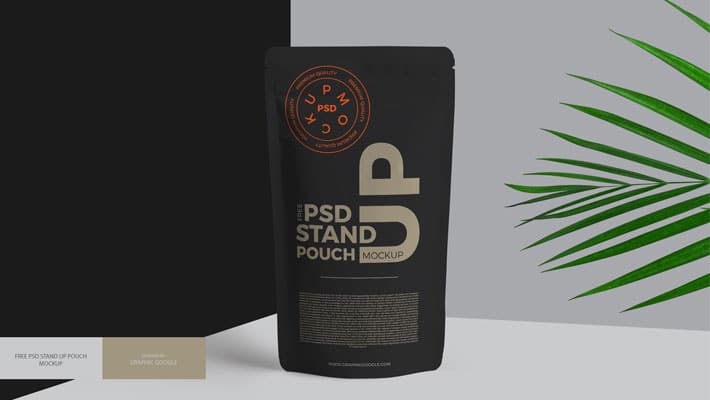 Free PSD Stand Up Pouch Mockup