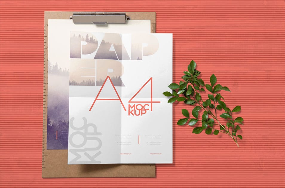 Free Realistic Paper Mockup