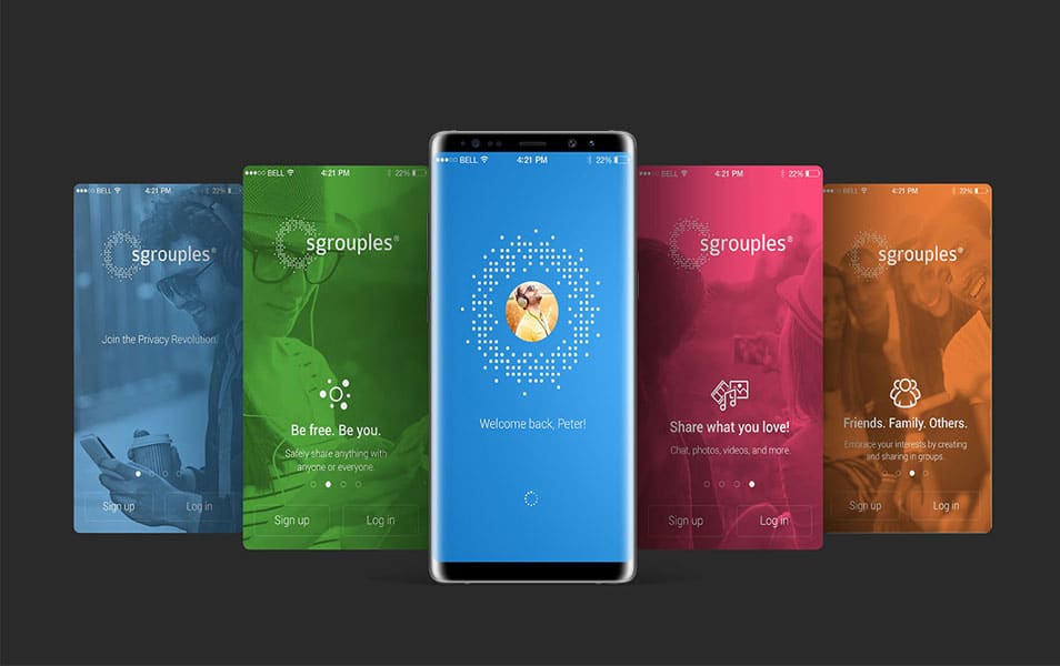 Free Samsung Galaxy Note8 App Screen Mockup PSD