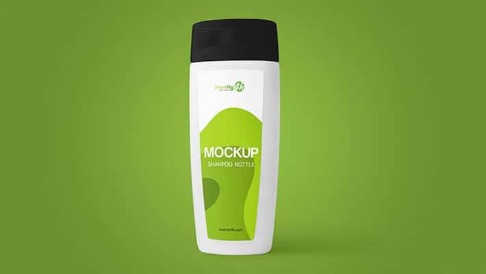 Free Shampoo Bottle PSD MockUp in 4k