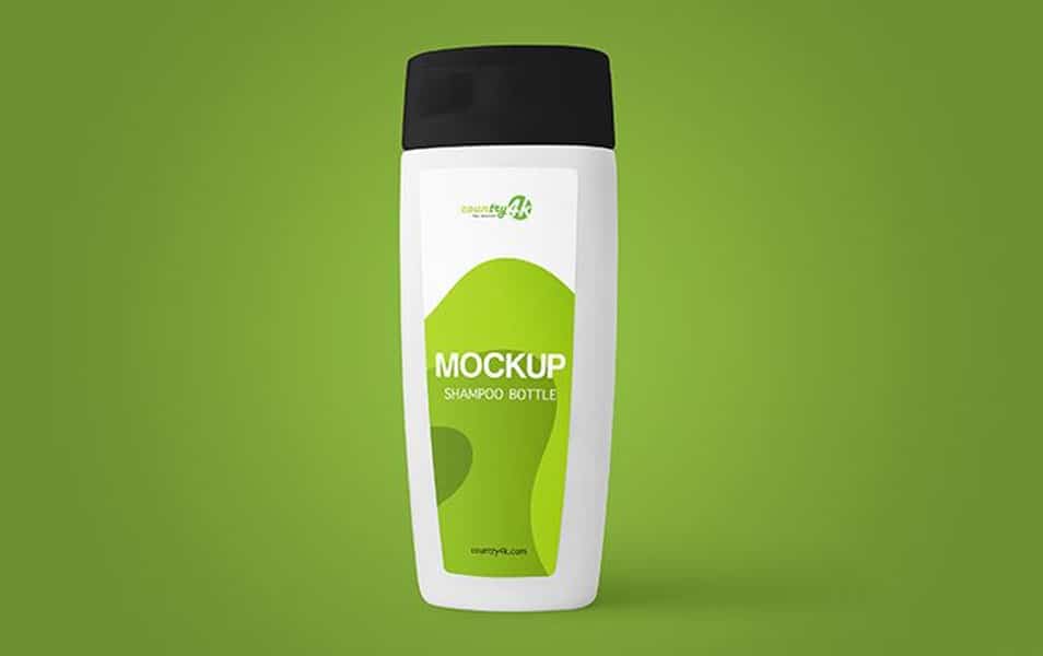 Free Shampoo Bottle PSD MockUp in 4k