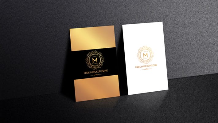 Free Standing Display Business Card Mockup
