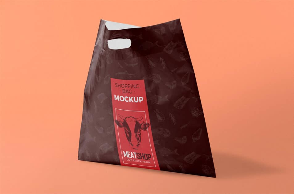 Free Standing Plastic Bag Mockup