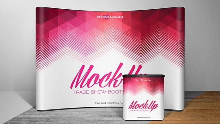Free Trade Show Booth Mock-up in PSD