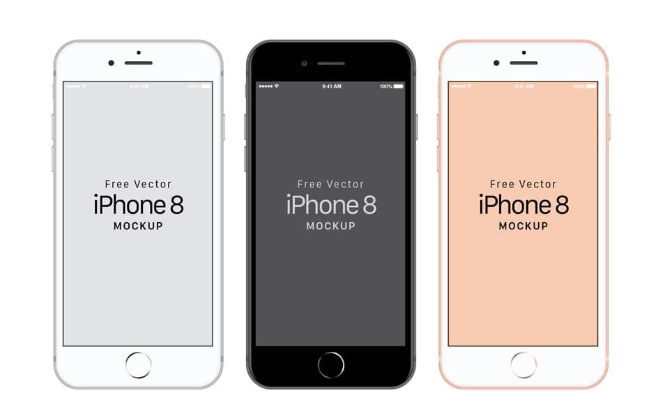 Free Vector Apple iPhone 8 Mockup Ai & EPS