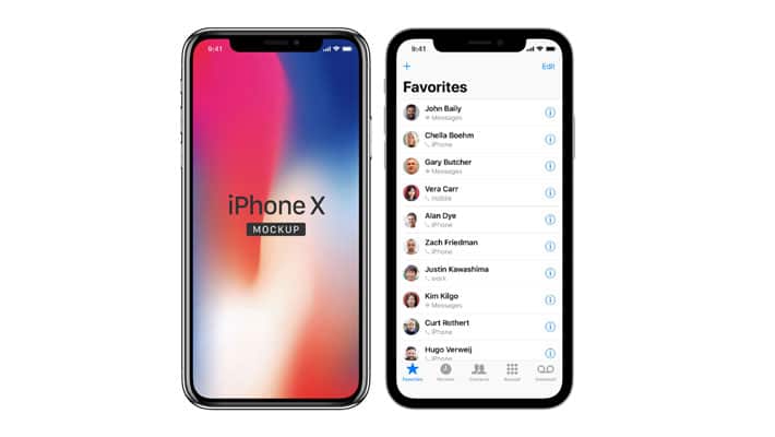 Free Vector Apple iPhone X Mockup in Ai & EPS