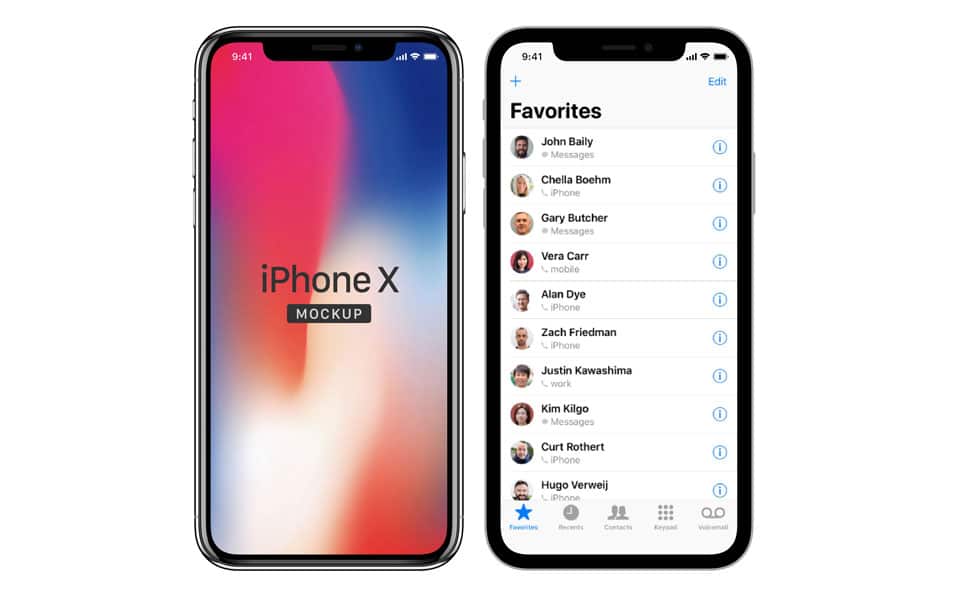 Free Vector Apple iPhone X Mockup in Ai & EPS