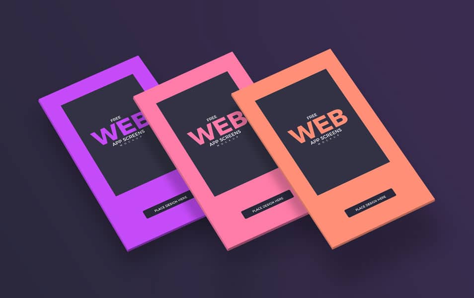 Free Web App Screens Mockup