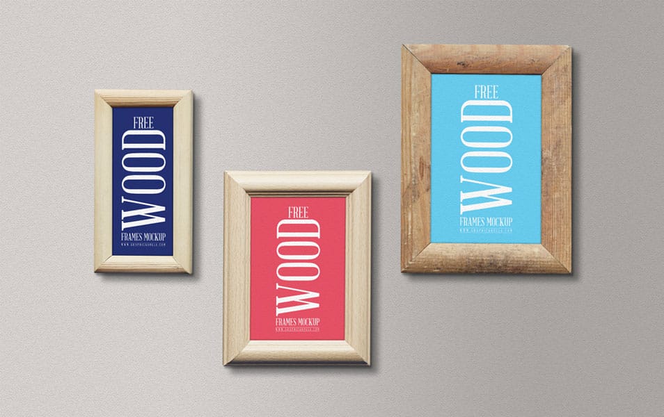 Free Wood Frames Mockup