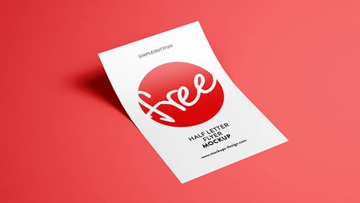 Free Half Page Flyer Mockup