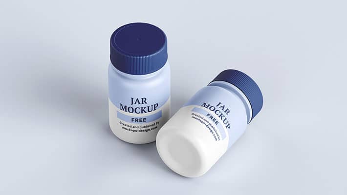 Free Pharmaceutical Jar Mockup