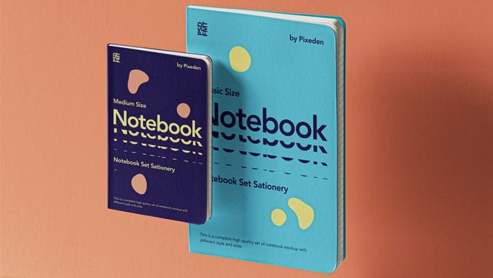 Gravity PSD Notebook Set Mockup