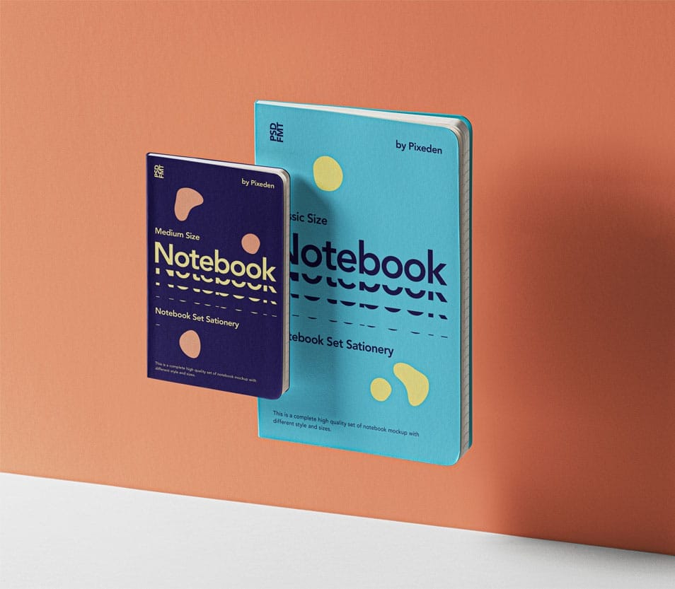 Gravity PSD Notebook Set Mockup