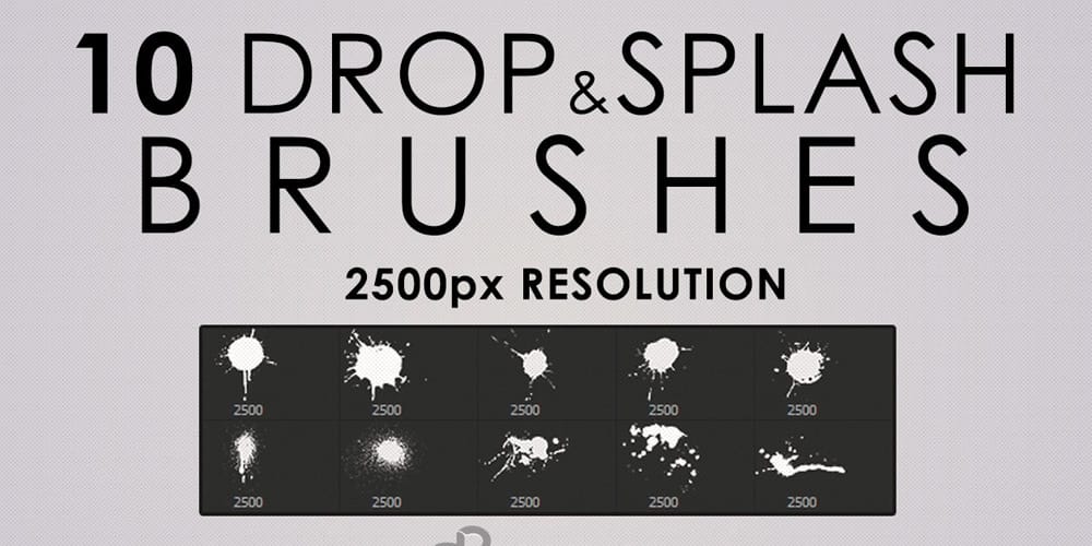 High-Res Drops and Splashes Photoshop Brushes