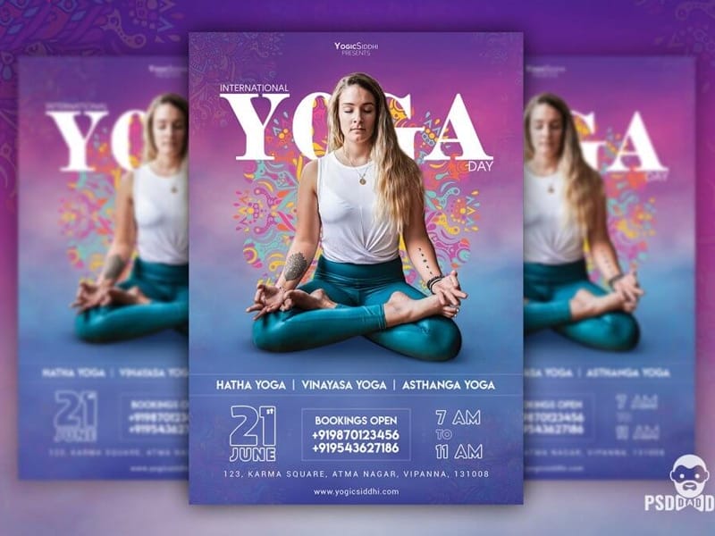 International Yoga Day Flyer Template
