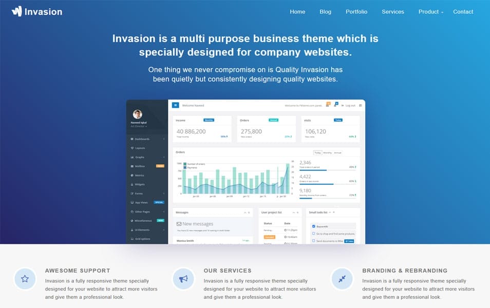 Invasion Responsive Business Blogger Template